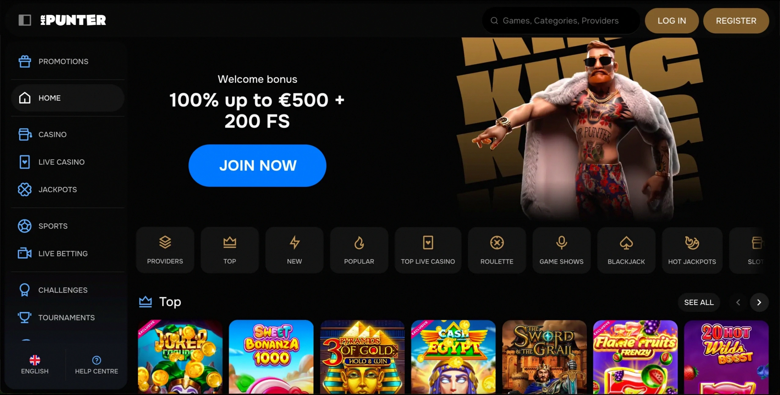Mr punter casino welkomstbonus 100% tot €500 + 200 gratis spins